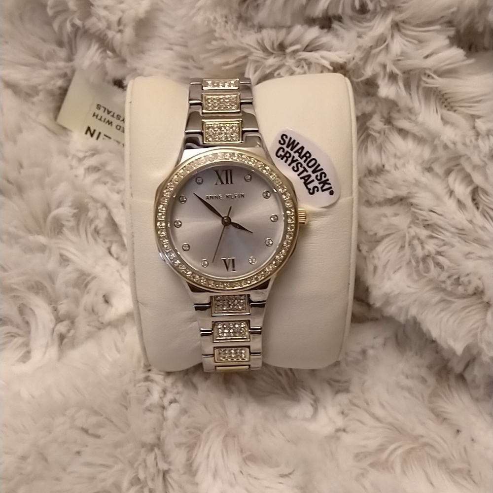 Anne Klein Swarovski crystal embellished watch *NIB*